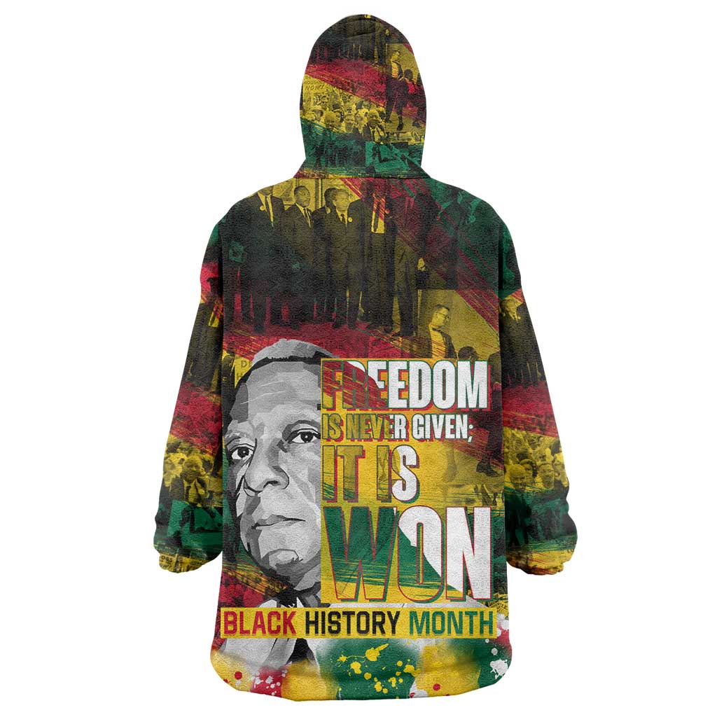 Freedom Is Never Given It Is Won KId Wearable Blanket Hoodie Asa Philip Randolph
