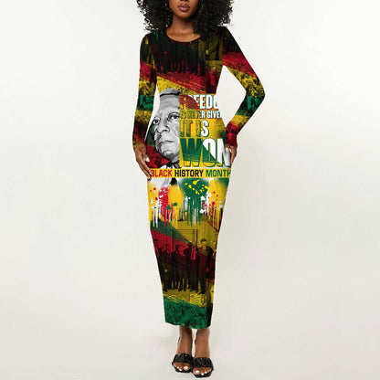 Freedom Is Never Given It Is Won Long Sleeve Bodycon Dress Asa Philip Randolph DT02