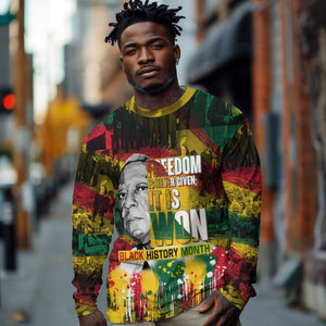 Freedom Is Never Given It Is Won Long Sleeve Shirt Asa Philip Randolph DT02