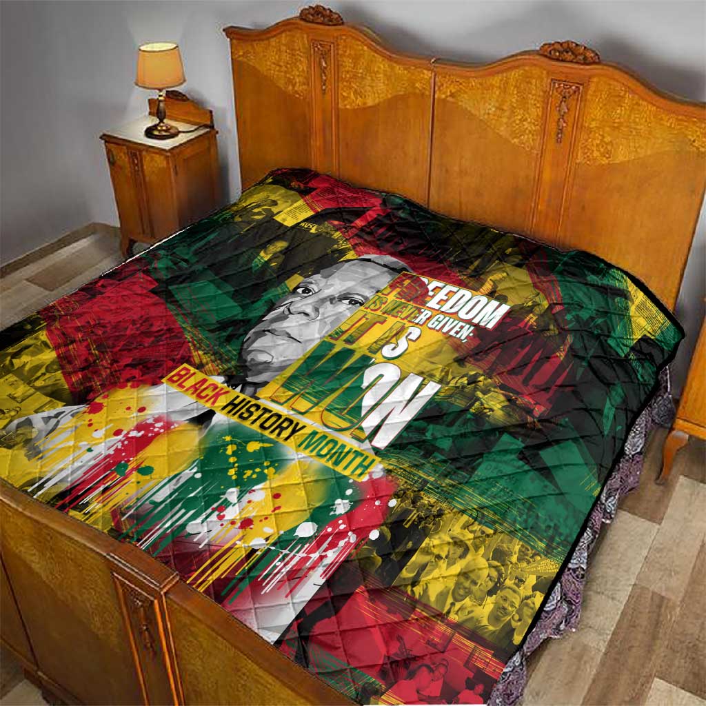 Freedom Is Never Given It Is Won Quilt Asa Philip Randolph