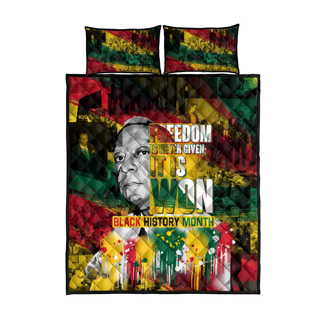 Freedom Is Never Given It Is Won Quilt Bed Set Asa Philip Randolph