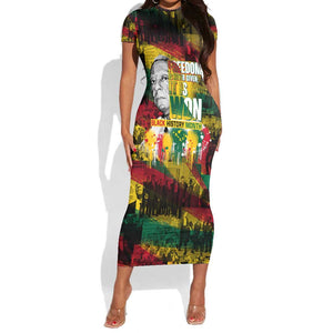 Freedom Is Never Given It Is Won Short Sleeve Bodycon Dress Asa Philip Randolph DT02