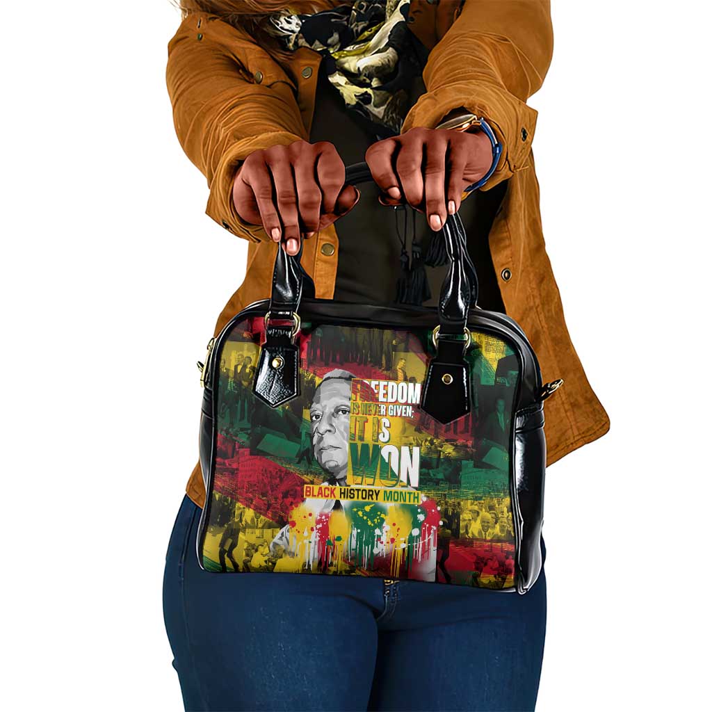 Freedom Is Never Given It Is Won Shoulder Handbag Asa Philip Randolph