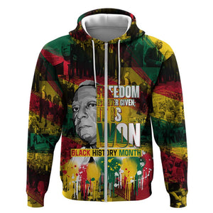 Freedom Is Never Given It Is Won Zip Hoodie Asa Philip Randolph