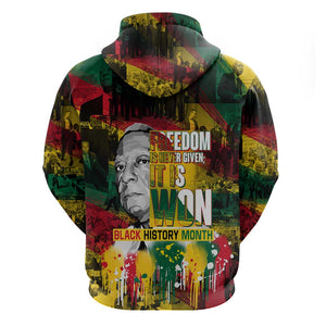 Freedom Is Never Given It Is Won Zip Hoodie Asa Philip Randolph