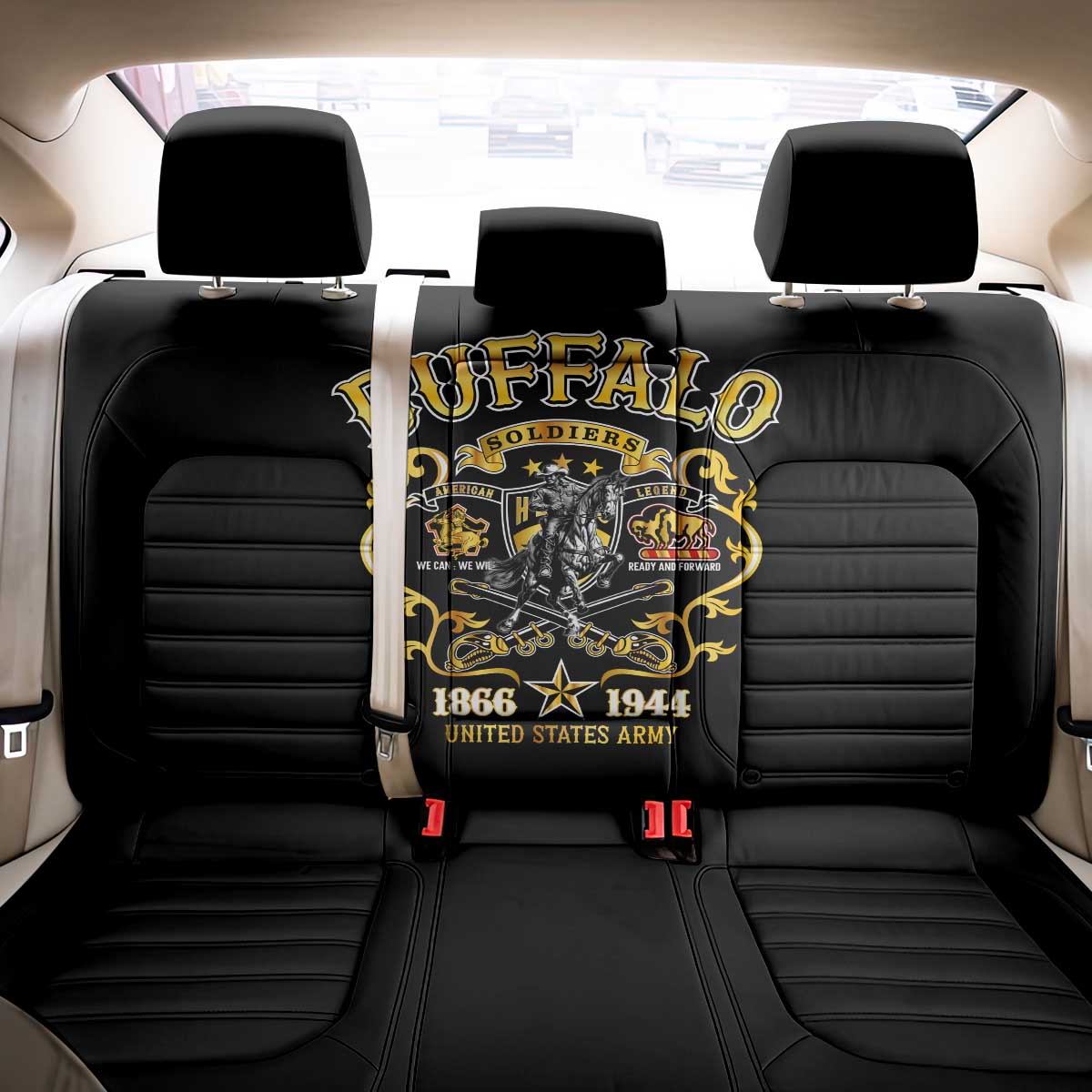 Buffalo Soldiers Back Car Seat Cover American American Legend 1866-1944