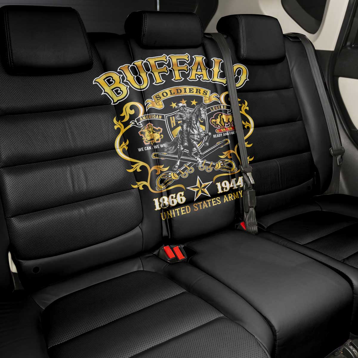 Buffalo Soldiers Back Car Seat Cover American American Legend 1866-1944