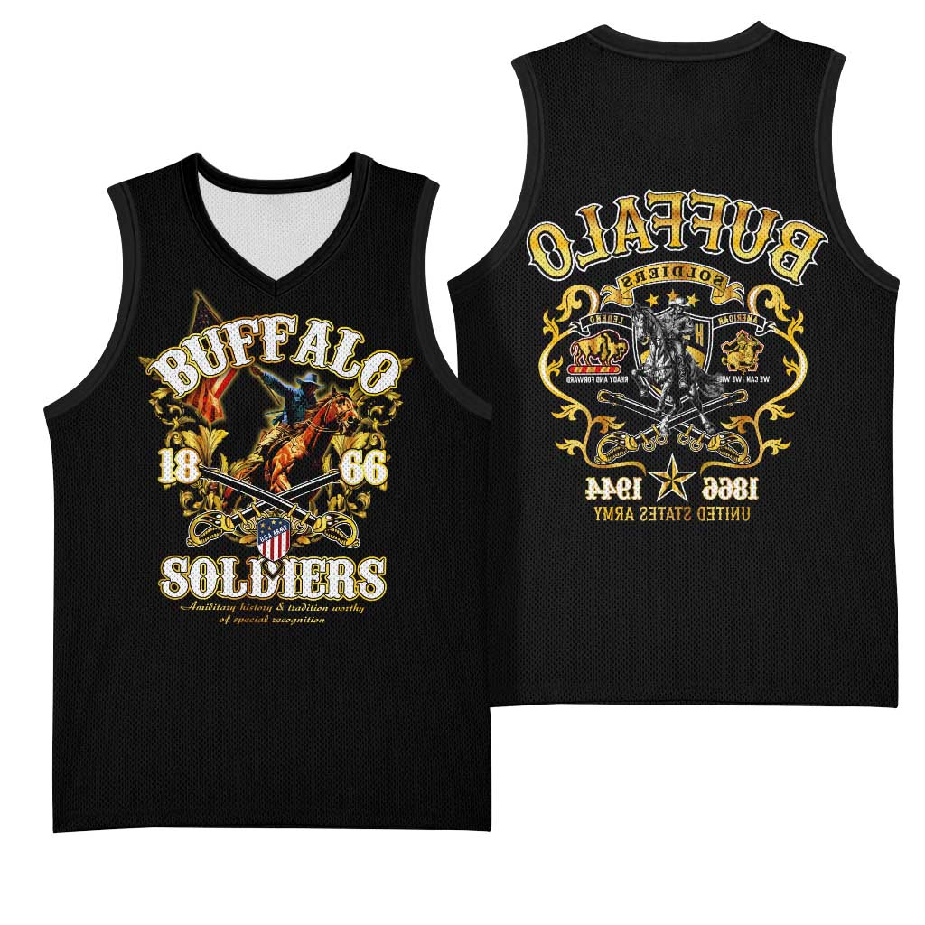 Buffalo Soldiers Basketball Jersey American American Legend 1866-1944 - African Pride