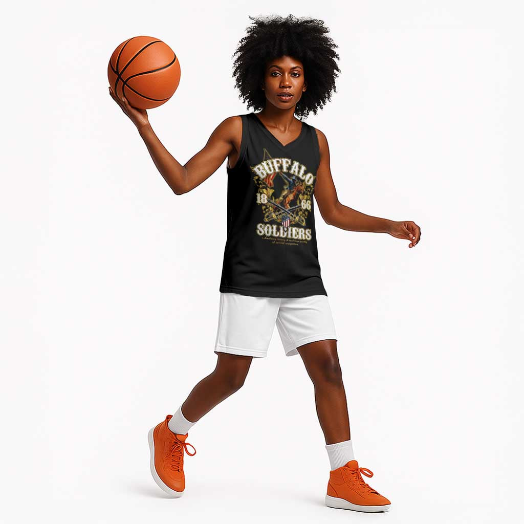 Buffalo Soldiers Basketball Jersey American American Legend 1866-1944 - African Pride