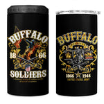 Buffalo Soldiers 4 in 1 Can Cooler Tumbler American American Legend 1866-1944
