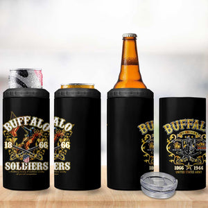 Buffalo Soldiers 4 in 1 Can Cooler Tumbler American American Legend 1866-1944