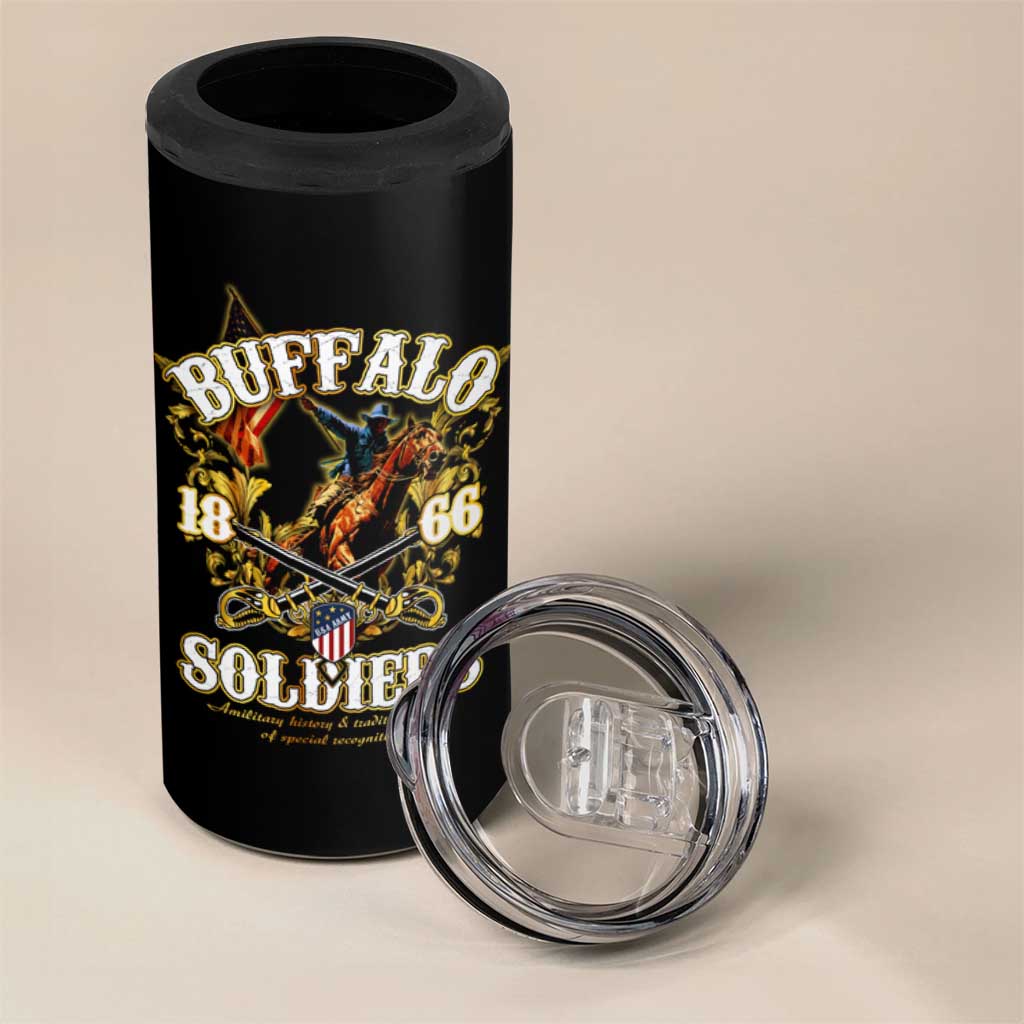 Buffalo Soldiers 4 in 1 Can Cooler Tumbler American American Legend 1866-1944