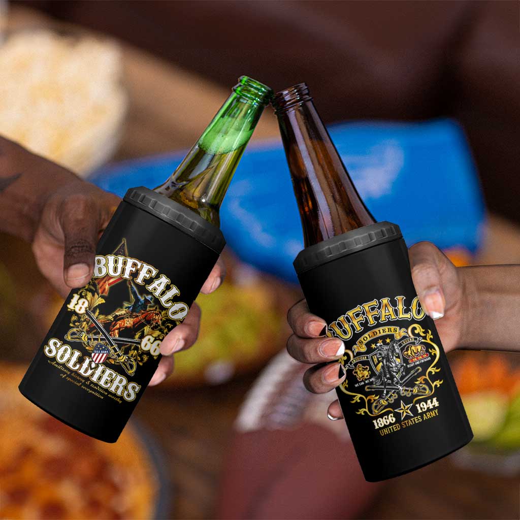 Buffalo Soldiers 4 in 1 Can Cooler Tumbler American American Legend 1866-1944