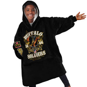 Buffalo Soldiers Kid Wearable Blanket Hoodie American American Legend 1866-1944