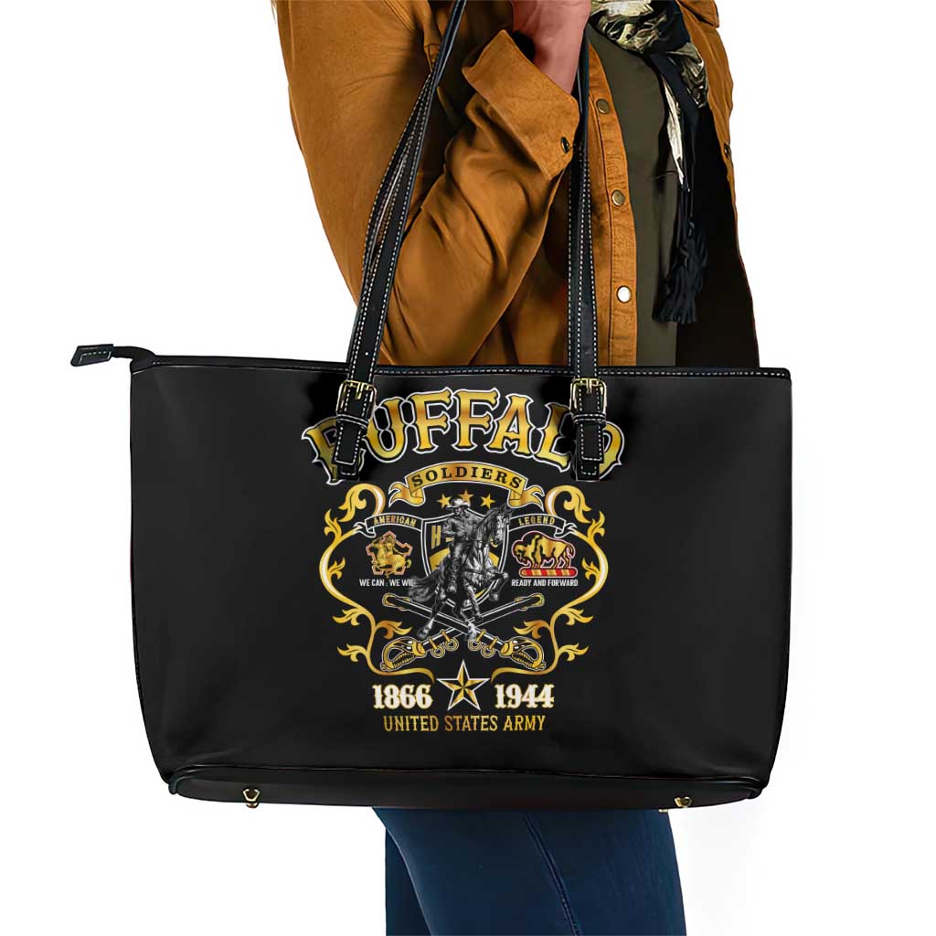 Buffalo Soldiers Leather Tote Bag American American Legend 1866-1944