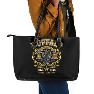 Buffalo Soldiers Leather Tote Bag American American Legend 1866-1944