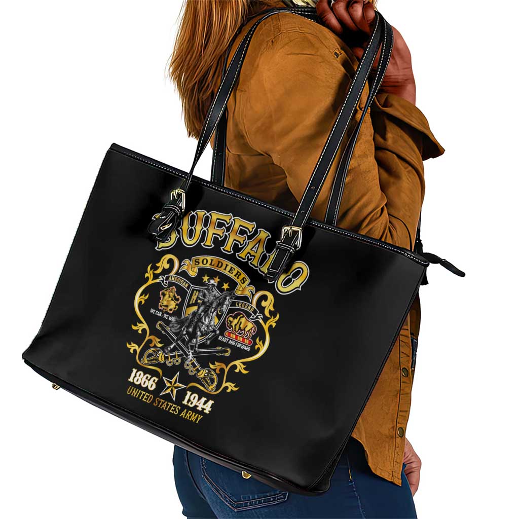 Buffalo Soldiers Leather Tote Bag American American Legend 1866-1944