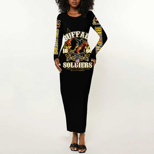 Buffalo Soldiers Long Sleeve Bodycon Dress American American Legend 1866-1944 DT02