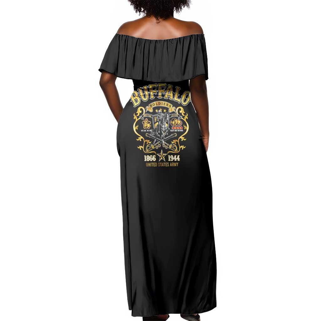Buffalo Soldiers Off Shoulder Maxi Dress American American Legend 1866-1944