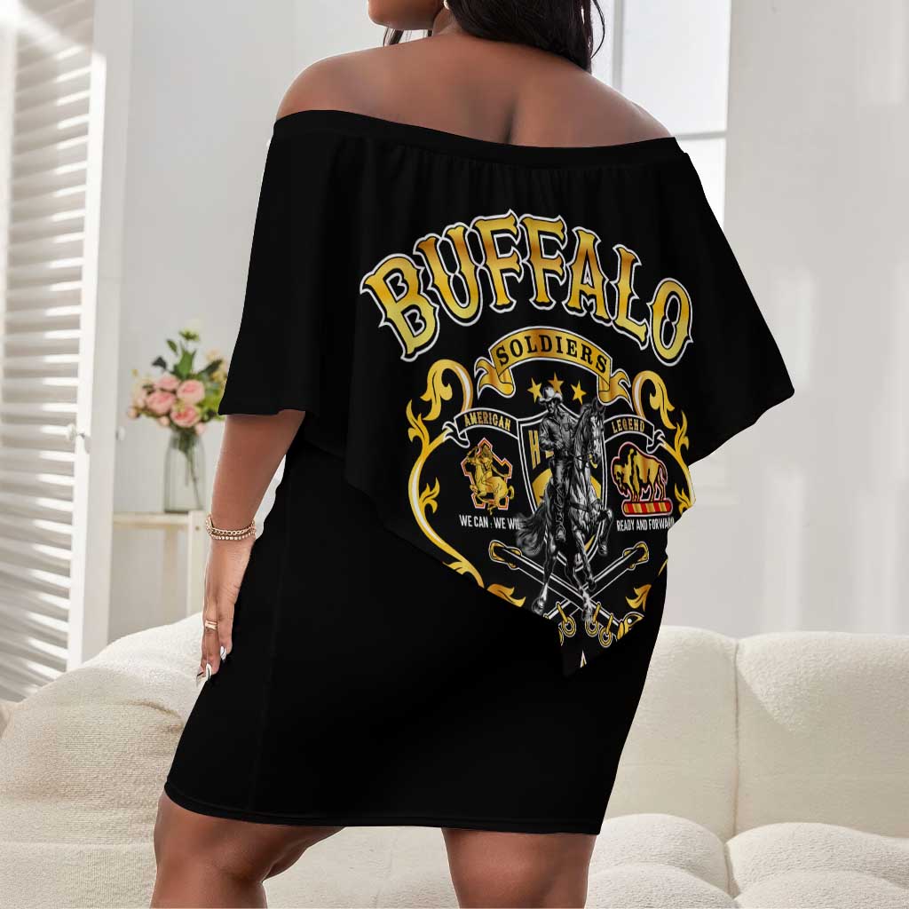 Buffalo Soldiers Off Shoulder Short Dress American American Legend 1866-1944