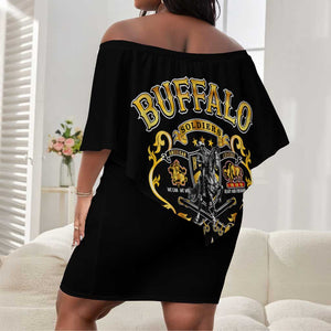 Buffalo Soldiers Off Shoulder Short Dress American American Legend 1866-1944