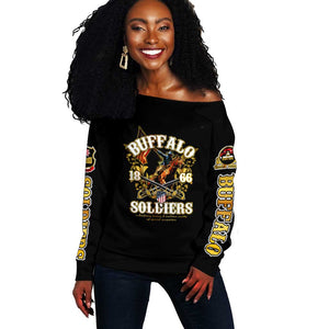 Buffalo Soldiers Off Shoulder Sweater American American Legend 1866-1944