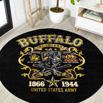 Buffalo Soldiers Round Carpet American American Legend 1866-1944