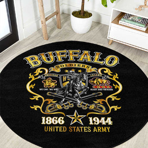 Buffalo Soldiers Round Carpet American American Legend 1866-1944