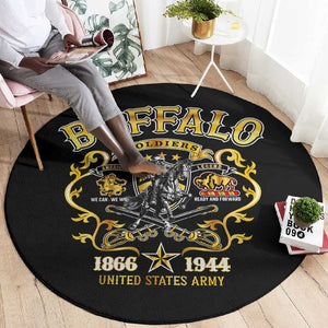 Buffalo Soldiers Round Carpet American American Legend 1866-1944