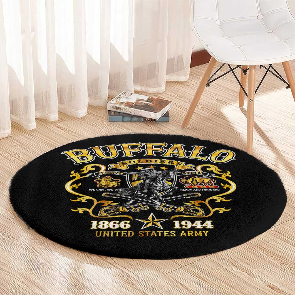 Buffalo Soldiers Round Carpet American American Legend 1866-1944