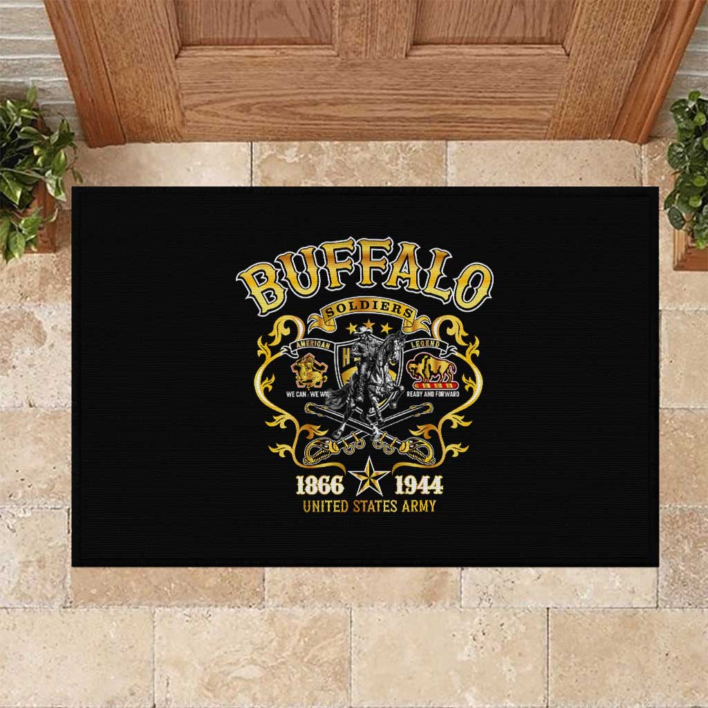 Buffalo Soldiers Rubber Doormat American American Legend 1866-1944