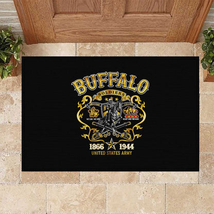 Buffalo Soldiers Rubber Doormat American American Legend 1866-1944
