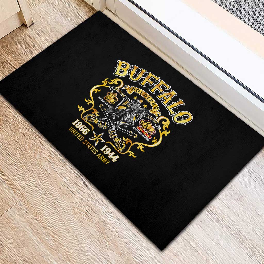 Buffalo Soldiers Rubber Doormat American American Legend 1866-1944