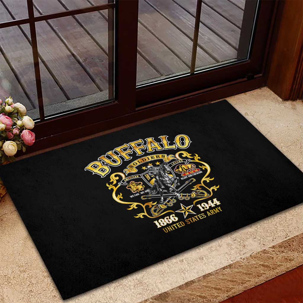 Buffalo Soldiers Rubber Doormat American American Legend 1866-1944