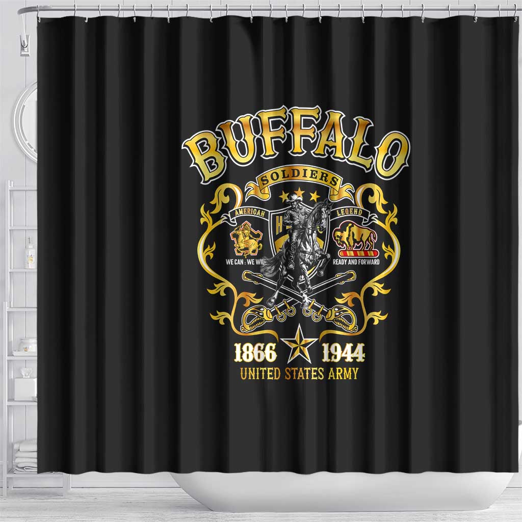 Buffalo Soldiers Shower Curtain American American Legend 1866-1944