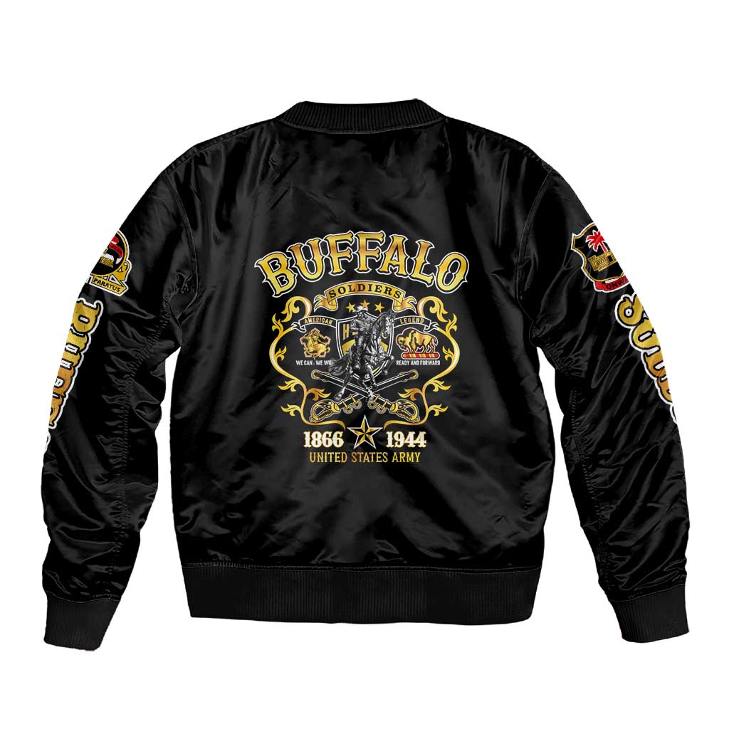 Buffalo Soldiers Sleeve Zip Bomber Jacket American American Legend 1866-1944