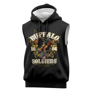 Buffalo Soldiers Sleeveless Hoodie American American Legend 1866-1944 - African Pride