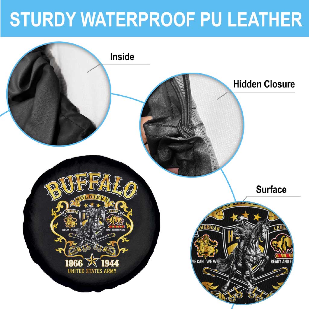 Buffalo Soldiers Spare Tire Cover American American Legend 1866-1944