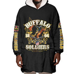 Buffalo Soldiers Wearable Blanket Hoodie American American Legend 1866-1944