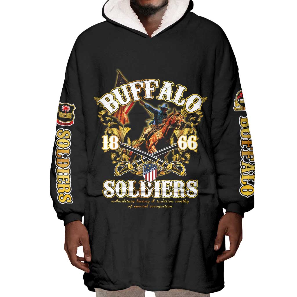 Buffalo Soldiers Wearable Blanket Hoodie American American Legend 1866-1944
