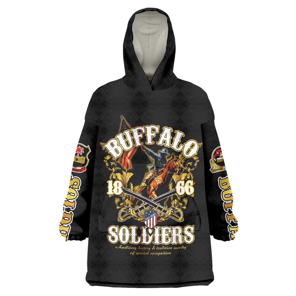 Buffalo Soldiers Wearable Blanket Hoodie American American Legend 1866-1944