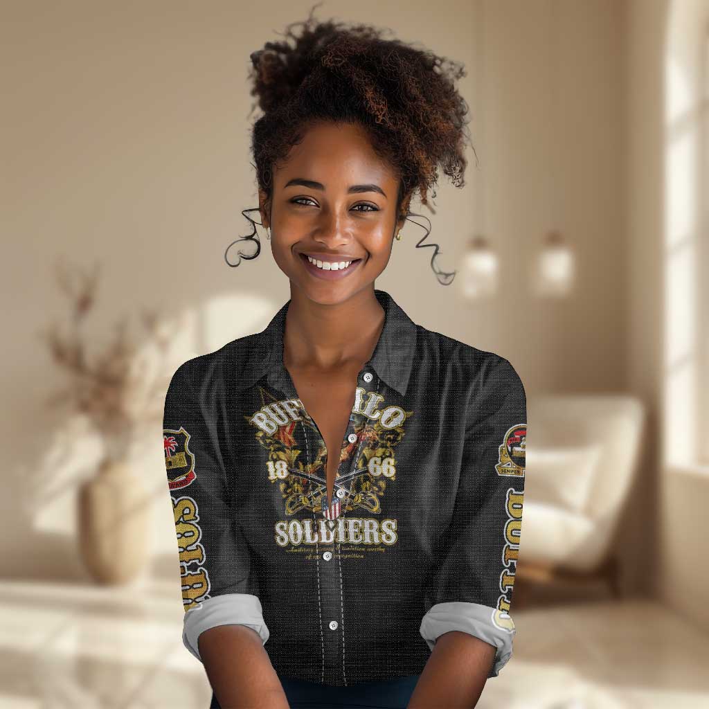 Buffalo Soldiers Women Casual Shirt American American Legend 1866-1944