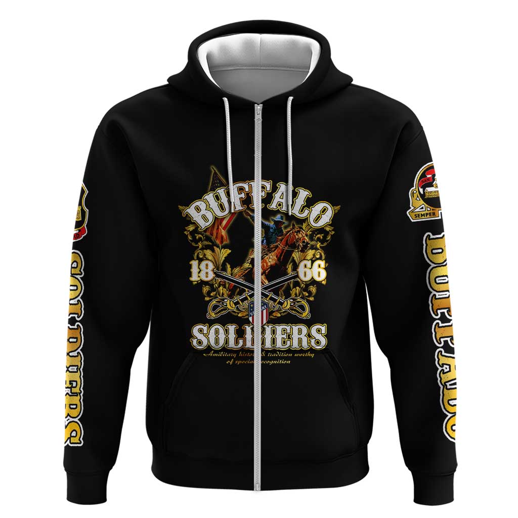 Buffalo Soldiers Zip Hoodie American American Legend 1866-1944