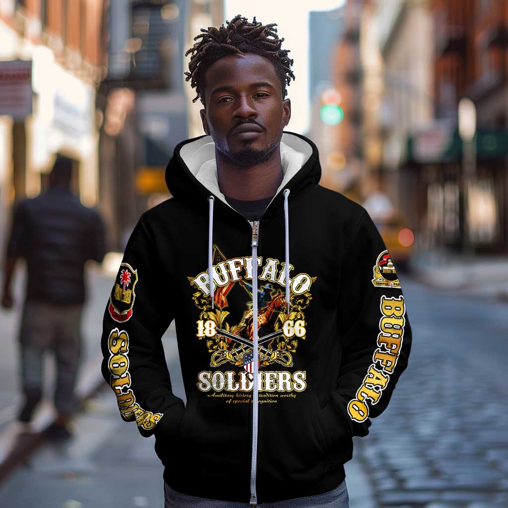 Buffalo Soldiers Zip Hoodie American American Legend 1866-1944