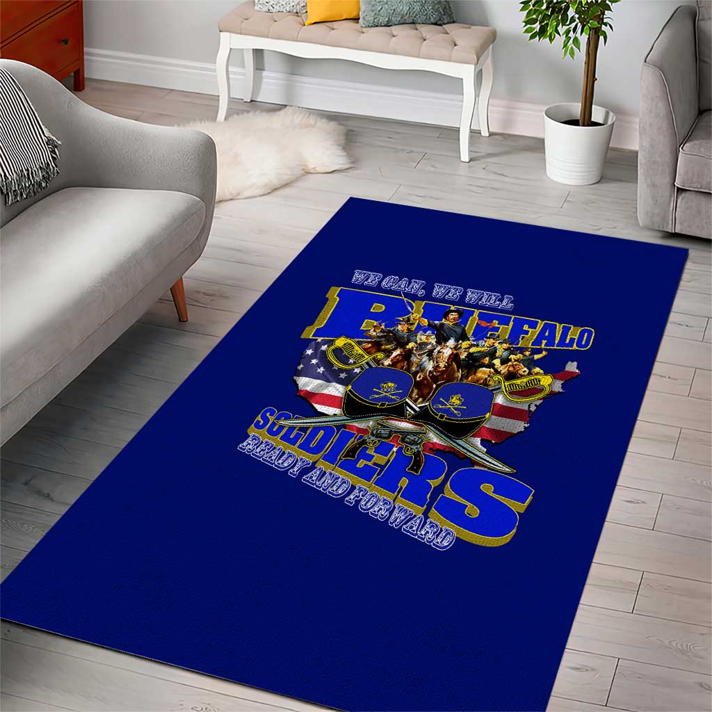 We Can We Will Buffalo Soldiers Area Rug Us Army Ready and Forward