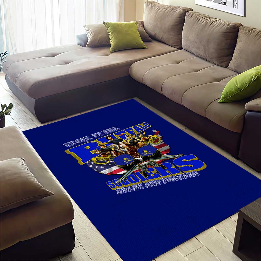 We Can We Will Buffalo Soldiers Area Rug Us Army Ready and Forward