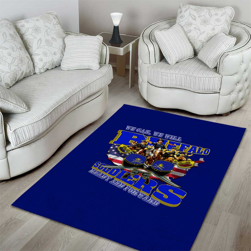 We Can We Will Buffalo Soldiers Area Rug Us Army Ready and Forward