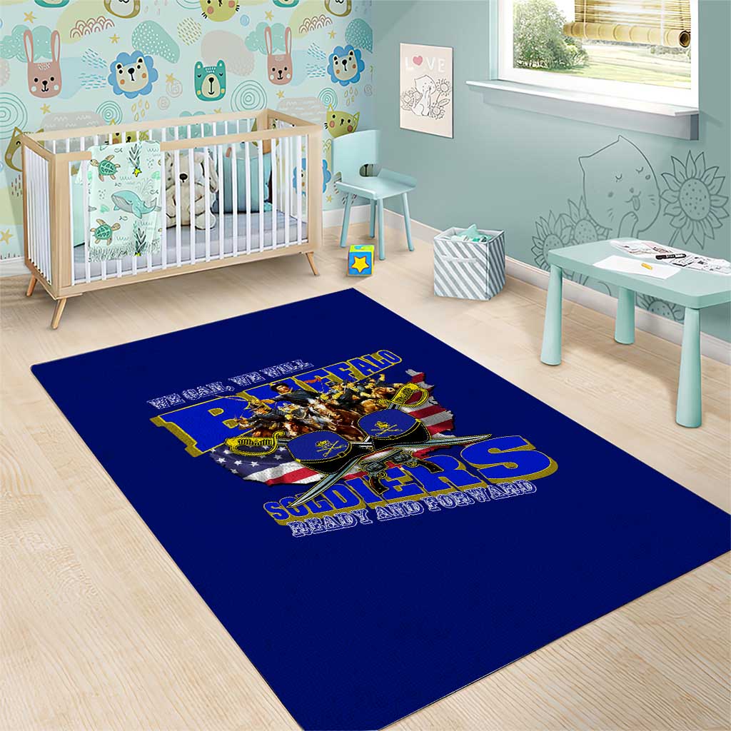 We Can We Will Buffalo Soldiers Area Rug Us Army Ready and Forward