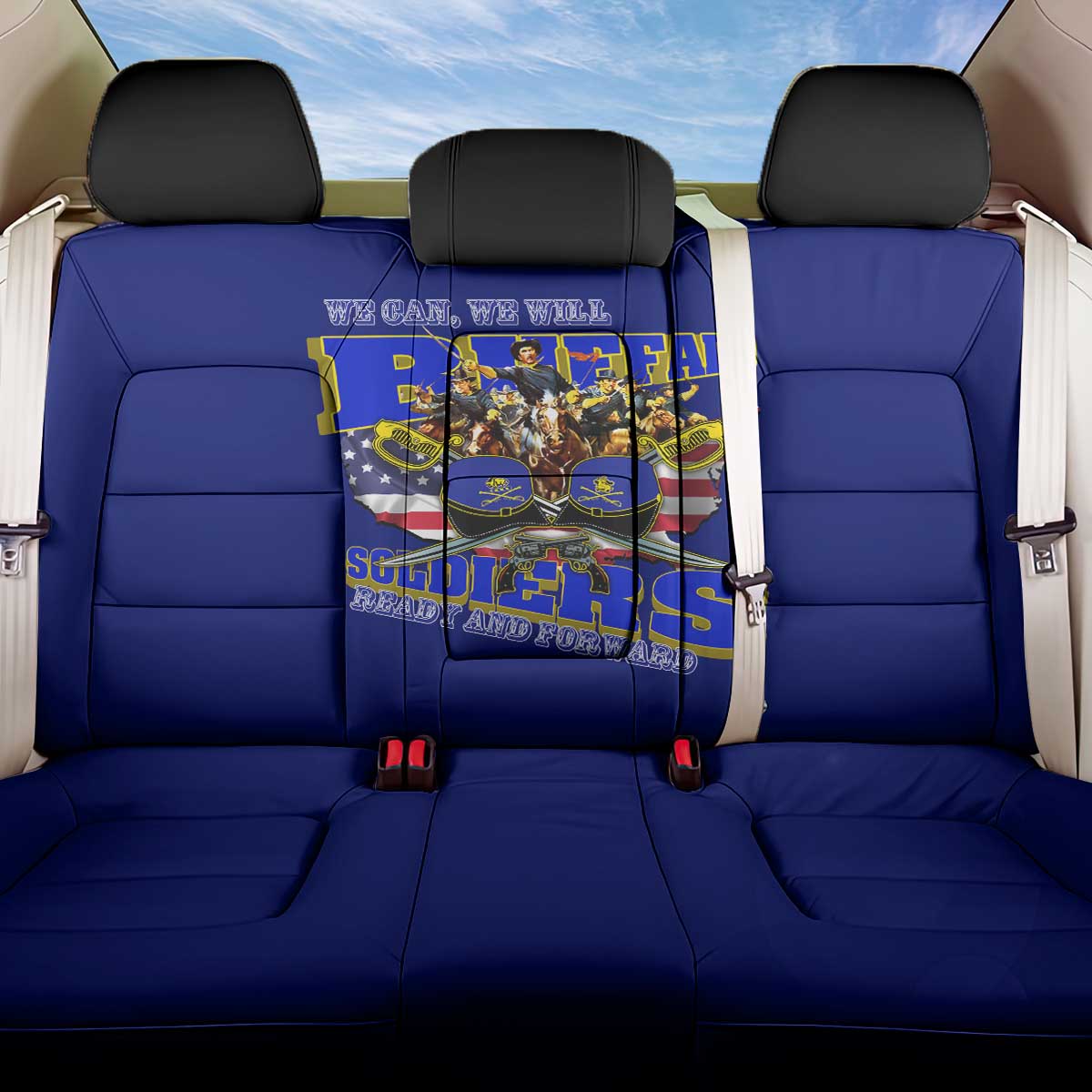 We Can We Will Buffalo Soldiers Back Car Seat Cover Us Army Ready and Forward