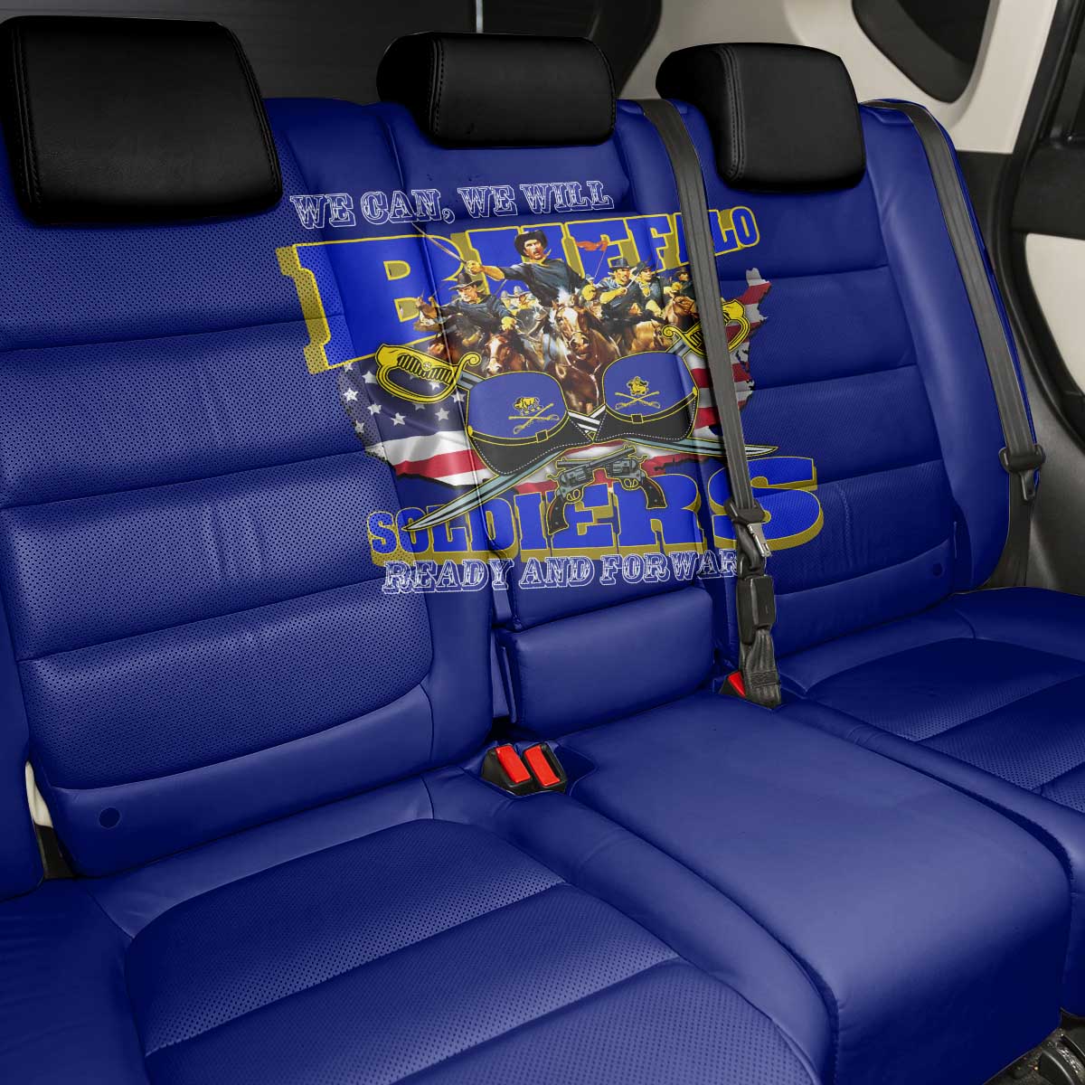We Can We Will Buffalo Soldiers Back Car Seat Cover Us Army Ready and Forward